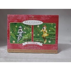 2001 Hallmark Heepsake Ornament Set‎ Friendly Elves (One In Box)